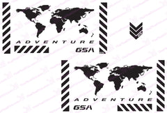 BMW GSA Adventure Motorcycle Reflective Decal Kit World Adventure Chevron for Touratech Panniers