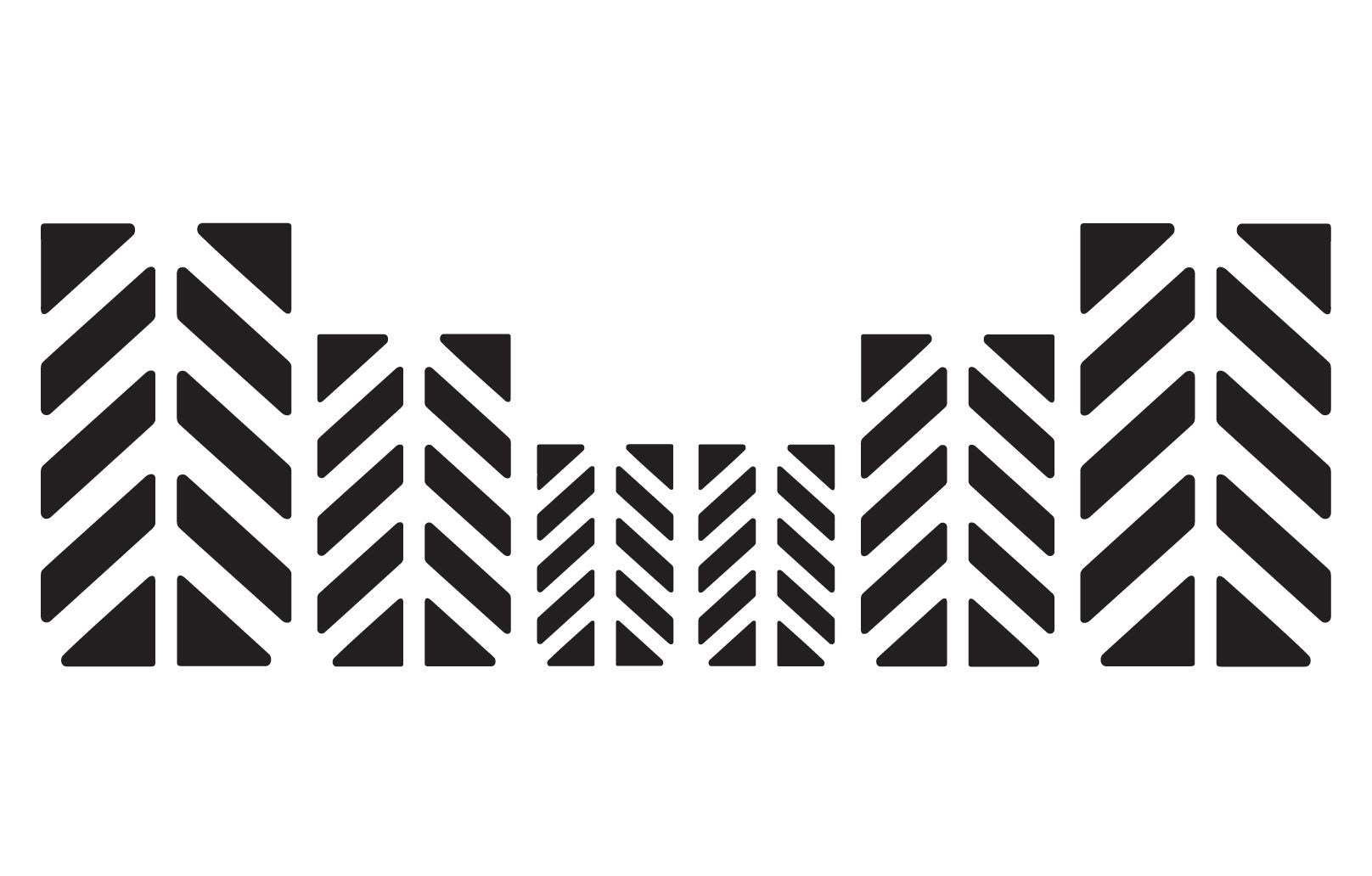 Motorcycle Reflective Chevron Decal Kit