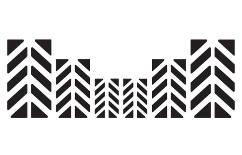 Motorcycle Reflective Chevron Decal Kit