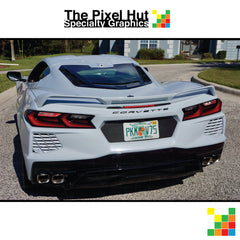 License Plate Filler Area Decal - Exact Fit - Fits Corvette C8 All Models
