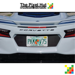 License Plate Filler Area Decal - Exact Fit - Fits Corvette C8 All Models