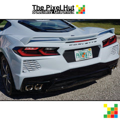 License Plate Filler Area Decal - Exact Fit - Fits Corvette C8 All Models