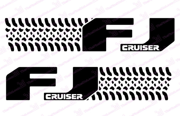 Toyota FJ Cruiser "Tire Design" Door Decal Kit