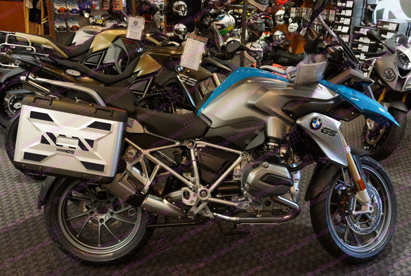 BMW GS Motorcycle Reflective Chevron Pannier Decal Kit for 2013-2014 R1200