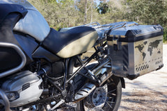 BMW GSA Adventure Motorcycle Reflective Decal Kit World Adventure for Touratech Panniers