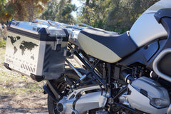 BMW GSA Adventure Motorcycle Reflective Decal Kit World Adventure for Touratech Panniers