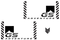 BMW GSA Adventure Motorcycle Reflective Decal Kit "GS Mountain Big Adventure" for Touratech Panniers