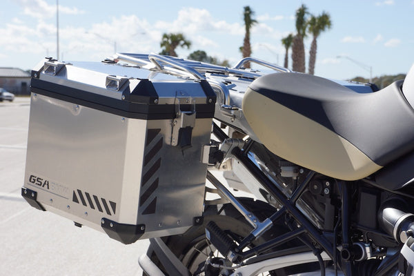 BMW GSA Adventure Motorcycle Reflective Decal Kit Chevron for Touratech Panniers