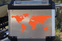 Reflective 3M Decals "World Map" for Motorcycle Panniers Cases