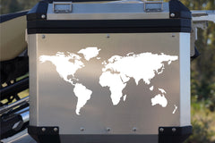 Reflective 3M Decals "World Map" for Motorcycle Panniers Cases