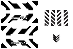 BMW GS Motorcycle Reflective Decal Kit Large X Chevron for Variable Panniers