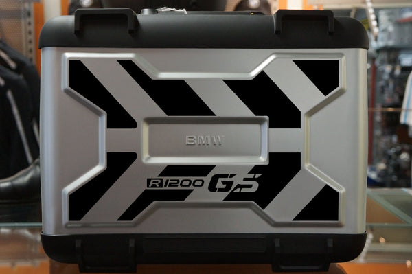 BMW GS Motorcycle Reflective Decal Kit Large X Chevron for Variable Panniers