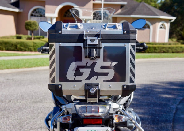 BMW GSA Adventure Motorcycle Reflective Chevron Decal Kit Large "GS" for Touratech Top Case