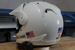 Custom Helmet Decal Kit "Your Name with USA Flag"