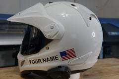 Custom Helmet Decal Kit "Your Name with USA Flag"