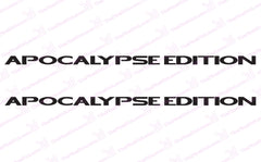 Apocalypse Edition Hood Decals for your Jeep Wrangler