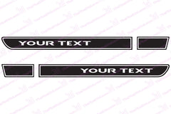 YOUR TEXT Custom Retro Hood Decals for Wrangler TJ - Multi Color