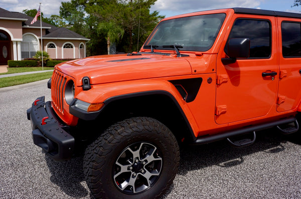 Matte Black - Fender Vent Decals for your Jeep Wrangler JL or Gladiator JT - Exact Fit