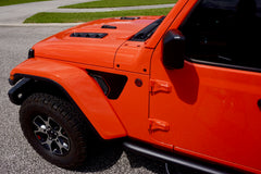 Matte Black - Fender Vent Decals for your Jeep Wrangler JL or Gladiator JT - Exact Fit