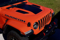 Blackout Center Hood Decal for your Jeep Wrangler Rubicon JL or Gladiator JT - Without Cut outs