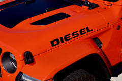 DIESEL Hood Decals for your Jeep Wrangler JL 2019+