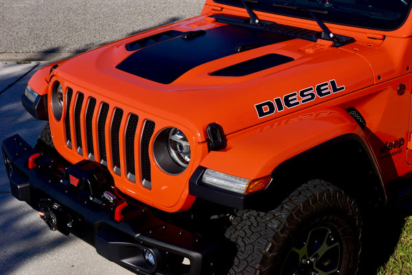 DIESEL Side Hood Decals for your Wrangler JL - Multi Color