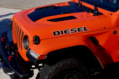 DIESEL Side Hood Decals for your Wrangler JL - Multi Color