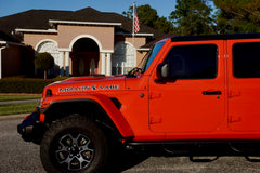 MOLON LABE Black with White Border "Come and Take" with Spartan Helmet Hood Decals for your Jeep Wrangler JL