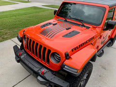 USA Flag Center Hood Decal for Jeep Wrangler JL and Gladiator JT