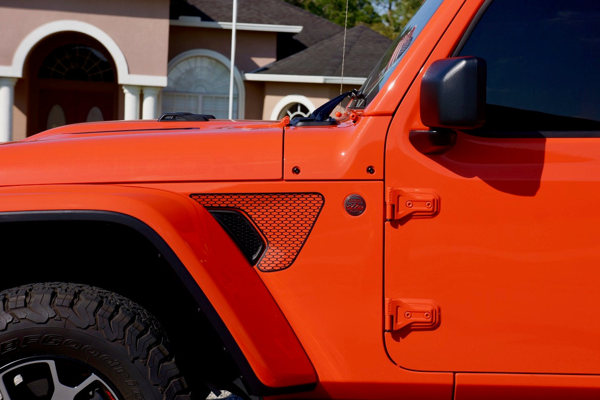 Honey Comb Fender Vent Decals for your Jeep Wrangler JL or Gladiator JT - Exact Fit