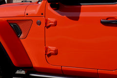 Matte Black - Honey Comb Fender Vent Decals for your Jeep Wrangler JL or Gladiator JT - Exact Fit