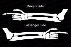 War Rig Skeleton Arm Door Decals for your Jeep Wrangler Rubicon JL or Gladiator JT