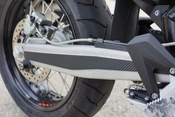 Carbon Fiber Swingarm Decals for KTM 690 R Enduro and SMC Super Motard