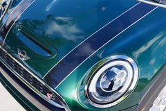 Mini Cooper Hard Top Hood Stripes Decals (2014 to Current) F56 - Exact Fit - Two Color Laminated