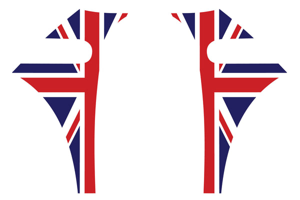 Mini Cooper 2007-2013 Union Jack English Flag A-Panel Red White Blue Decal Kit - Exact Fit