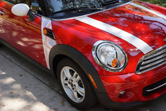 Mini Cooper (2007-2013) R56 Union Jack Pattern English Flag A-Panel Full Color Decal Kit - Exact Fit