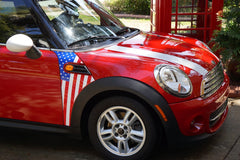 Mini Cooper (2007-2013) R56 USA Flag  Stars and Stripes A-Panel Full Color Decal Kit - Exact Fit