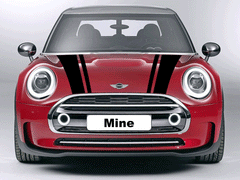 Mini Clubman Hood Stripe Decals (2015 to Current) - Exact Fit - No Trimming Required!