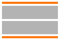 Mini Cooper Center Line Hood and Hatch Racing Stripe Kit - Four Stripe - Two Color