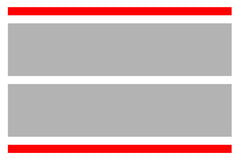 Mini Cooper Center Line Hood and Hatch Racing Stripe Kit - Four Stripe - Two Color