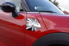 Mini Cooper and Cooper S Hard Top (2014 to Current) Black Jack A-Panel Decal Kit - Black / Dk Grey / White
