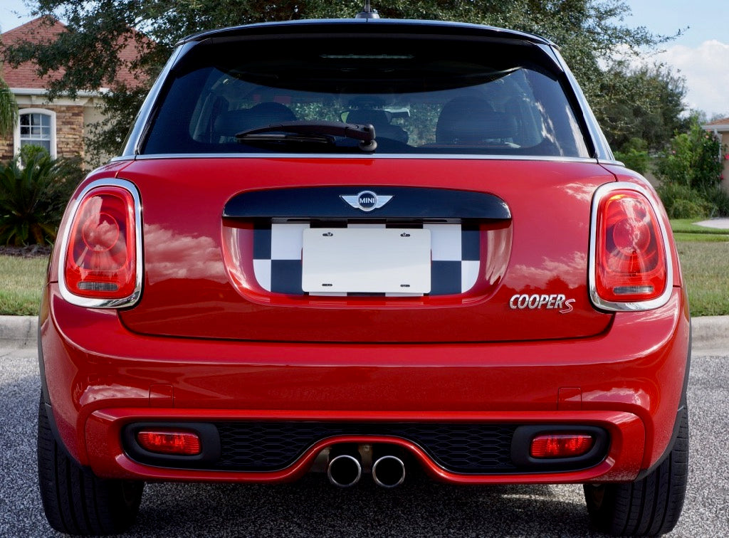 Mini Cooper (2014-Present) F55 F56 Hard Top Trunk Boot Lid Decal  - Checker Flag