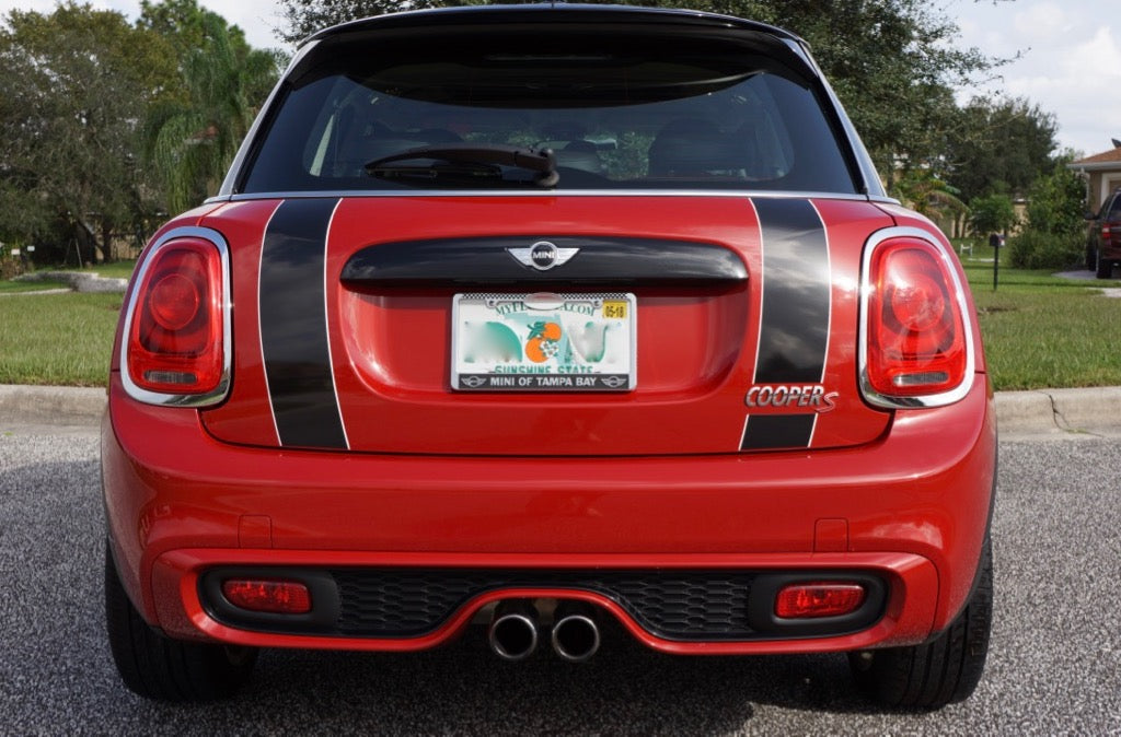 Mini Cooper Hard Top Boot Stripes 2 Door (2014 to Present) - Exact Fit - Two Color - Laminated