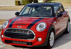 Mini Cooper and Cooper S Hard Top (2014 to Current) Hood Decals - Exact Fit - Single Color