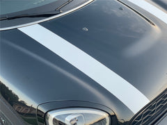 MINI Countryman F60 (2017 to Current) Hood Stripes - Exact Fit - White with Color Border Laminated