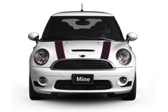 Mini Cooper Hard Top Hood Stripe Decals R50 (2002-2006) - Exact Fit - Two Color