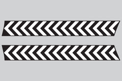 Mini Cooper (2007-2013) R56 Bonnet Hood Stripes - Exact Fit - Black Chevrons