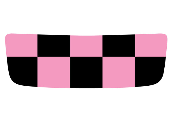 Mini Cooper S (2007-2013) Hood Scoop Decal - Exact Fit - Pink and Black Chequered Flag