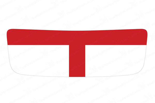 Mini Cooper S (2007-2013) R56 Hood Scoop Decal - White/Red - St George Cross Flag - Exact Fit