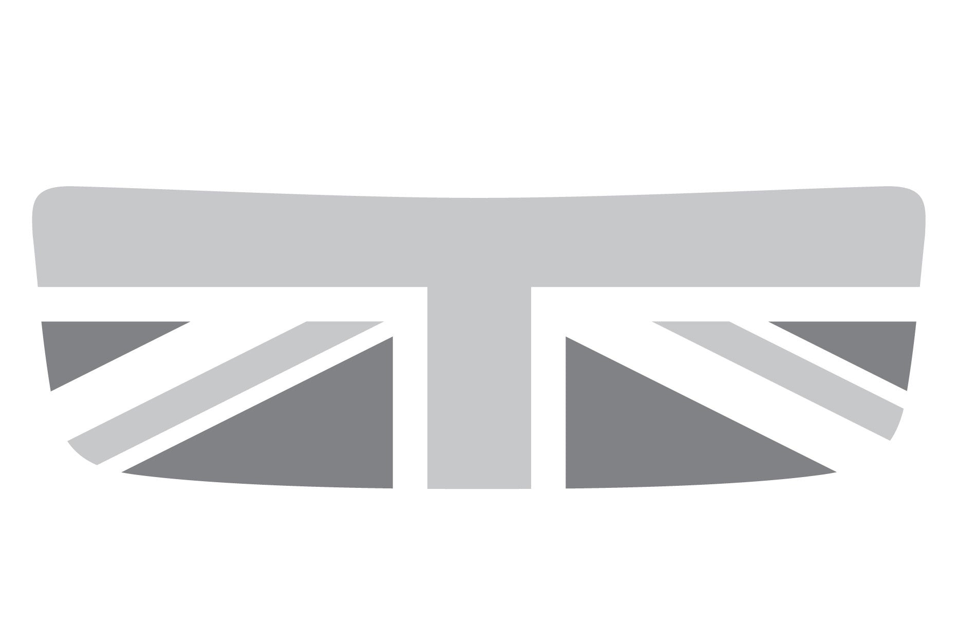 Mini Cooper S (2007-2013) R56 Hood Scoop Decal - Grey/Light Grey/White - Union Jack Flag - Exact Fit